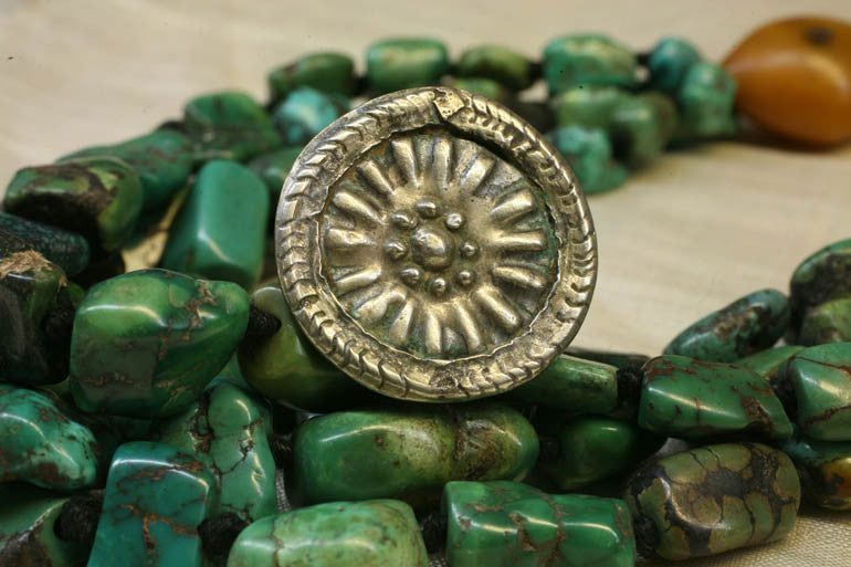 Colorful strands of handmade beads at Bead Paradise